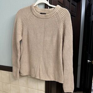 Quince Beige Women's Crew Neck Sweater